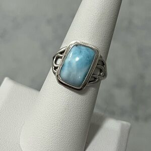 Larimar sterling silver 925 ring